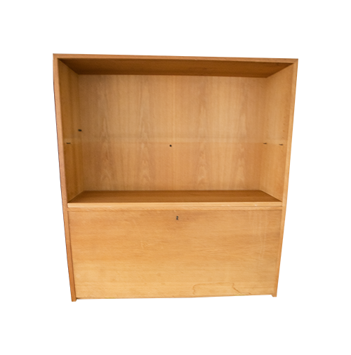 chest with bookshelf